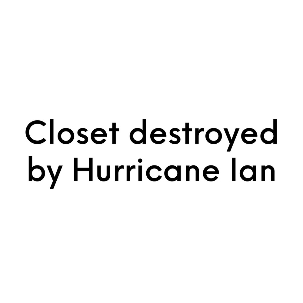 Closet destroyed by Hurricane Ian